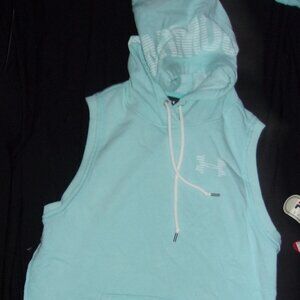 under armour size extra small womens vest hoodie sweatshirt blue athletic wear